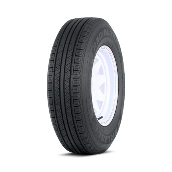 Carlisle ST175/80R13 Trailer Tire with 13x4.5 Steel Wheel, White