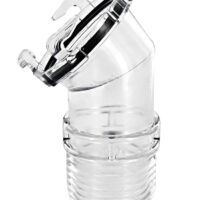 Valterra 45-Degree Sewer Adapter, Clear, Multi-Valve Compatible