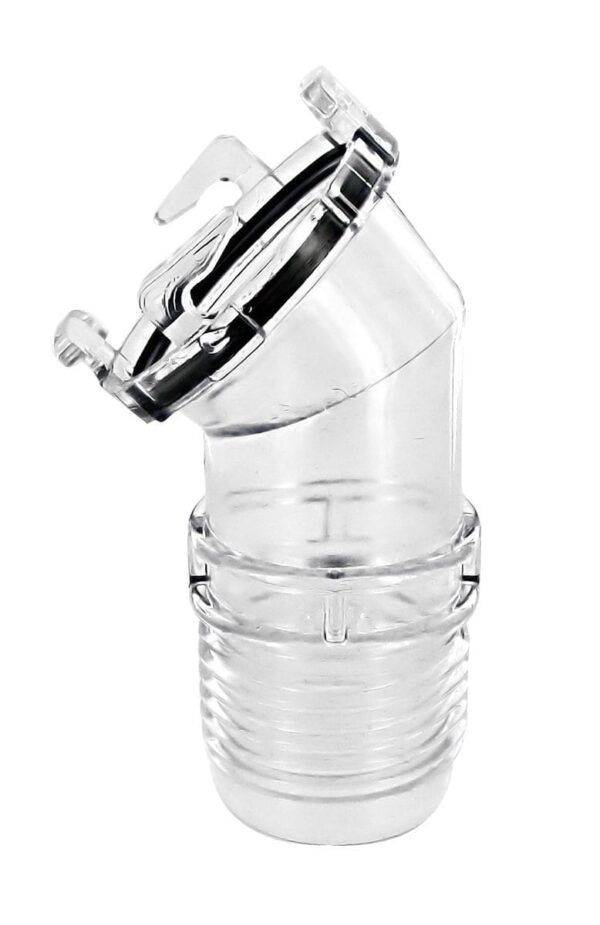 Valterra 45-Degree Sewer Adapter, Clear, Multi-Valve Compatible