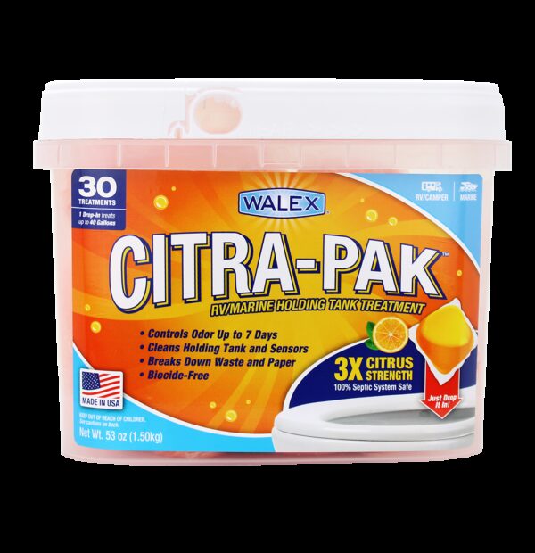 Walex Biological Black Tank Treatment, Citrus Scent, Pack of 30