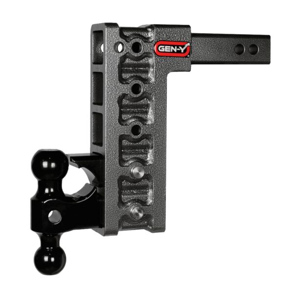 Gen-Y Mega Duty 16,000 lb Hitch Ball Mount, 2" Receiver, 10" Drop/Rise, Silver