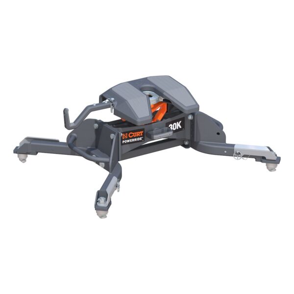 CURT Power Ride 30,000 lb Fifth Wheel Hitch, Gray Powder Coated