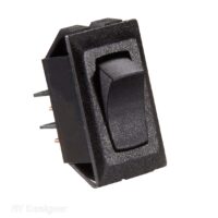 RV Designer 14V 10A Momentary Rocker Switch, Black