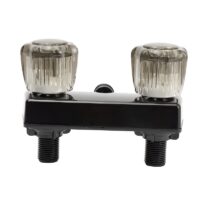 Dura Faucet Shower Control Valve, Dual Knob, Polished Black