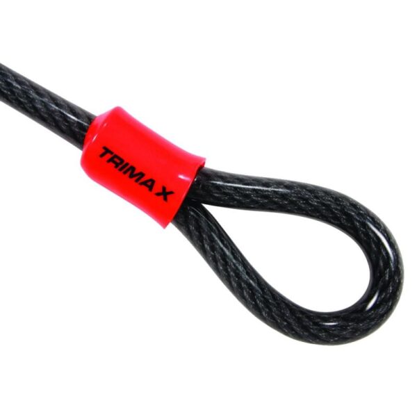 Trimax Security Cable, 8 Feet, 15mm Braided Steel, No Lock