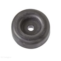 RV Designer Door Stop Bumper, Round, Black