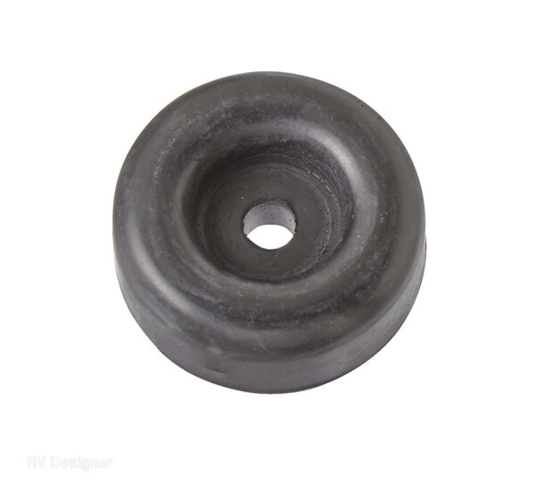 RV Designer Door Stop Bumper, Round, Black