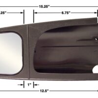 CIPA Exterior Towing Mirror Add-On, 4-1/4 x 5 in, Set of 2, Black