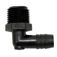 Valterra 90-Degree Elbow, 1/2-Inch Male Thread to Barb, Black