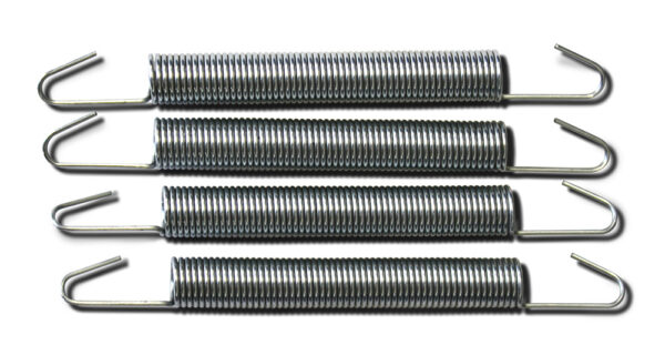 Prest-O-Fit Entry Step Rug Spring Hardware Kit, Silver, Set of 4