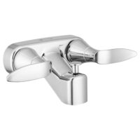 Dura Faucet Tub and Shower Faucet Kit, Diverter, Deck Mount, Polished Silver