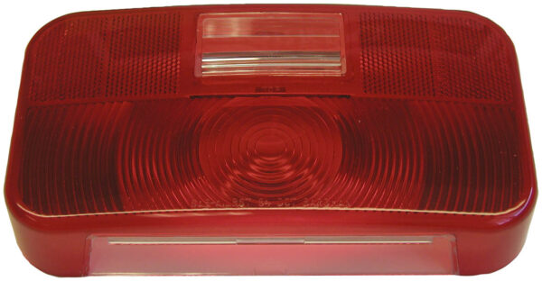 Peterson Red/Clear Trailer Light Lens, Snap-On