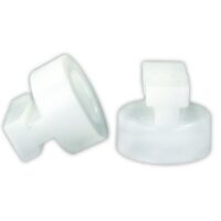 JR Products Type C Plastic Sew-In Curtain Glider, White, Set of 14