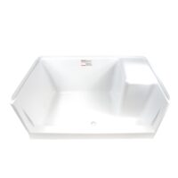 Specialty Recreation Shower Pan, 48x30, Left-Hand Seat, White