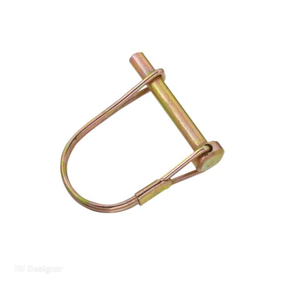 RV Designer Coupler Safety Pin, 1/4 x 1-3/8 Inch, Gold