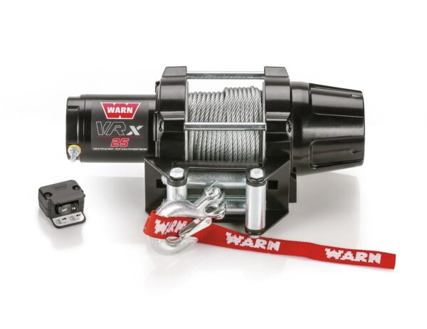 WARN VRX 2500 lb Winch, Steel Line, Wired, Black
