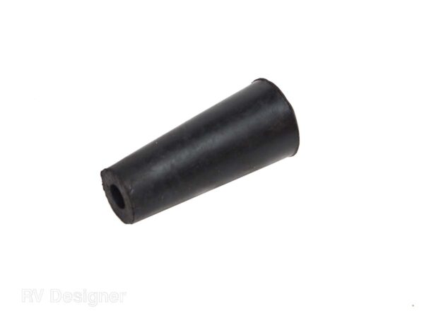 RV Designer Rubber Door Stop Bumper, Round, Black