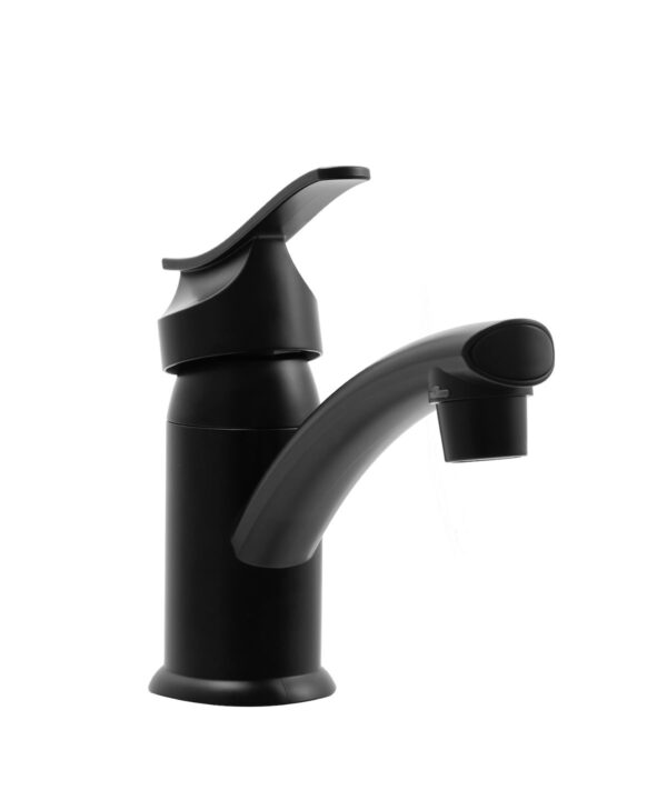 Dura Faucet RV Lavatory Faucet, Single-Handle, Low Arc, Matte Black