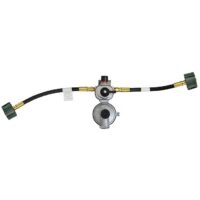 Marshall Excelsior Propane Regulator, 225,000 BTU, Two-Stage, RV Approved, with Hose