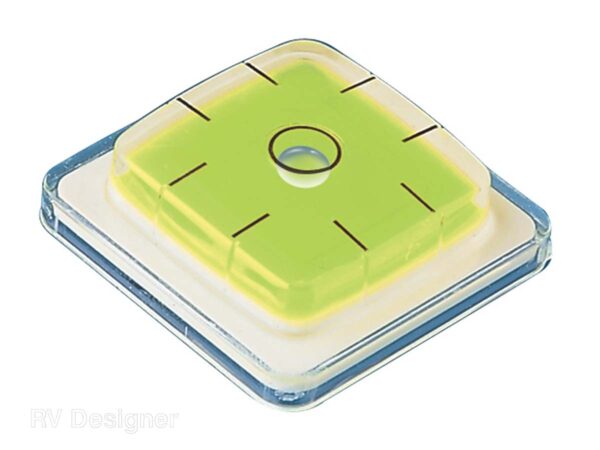 RV Designer Pocket Bubble Level, 3-Way, 1-3/4 x 1-3/4 in, Set of 2