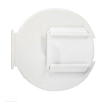 RV Designer Weather-Sealed Electrical Cord Hatch Lid, Black and White