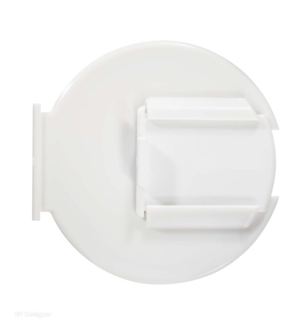 RV Designer Weather-Sealed Electrical Cord Hatch Lid, Black and White