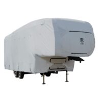 Classic Accessories Travel Trailer Cover, 41 Feet, Fifth Wheel, Gray