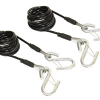 Blue Ox Trailer Safety Cable Set, 7,500 LB, S-Hook, Blue