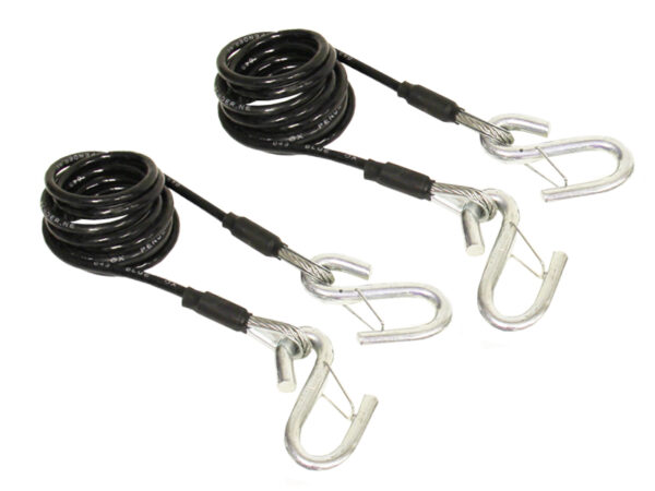 Blue Ox Trailer Safety Cable Set, 7,500 LB, S-Hook, Blue