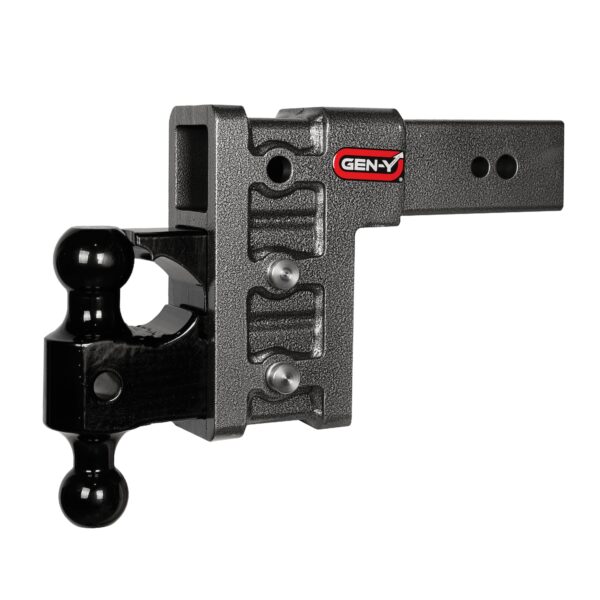 Gen-Y Mega Duty 32,000 lb Hitch Ball Mount, 3" Receiver, 6" Drop/Rise, Silver