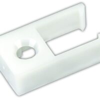 JR Products Type D Plastic Curtain Track End Stop, White, Set of 2