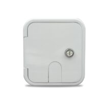 B&B Molders Fresh Water Inlet with Lock Polar White (Recessed Mount, 2-3/4 Inch depth)