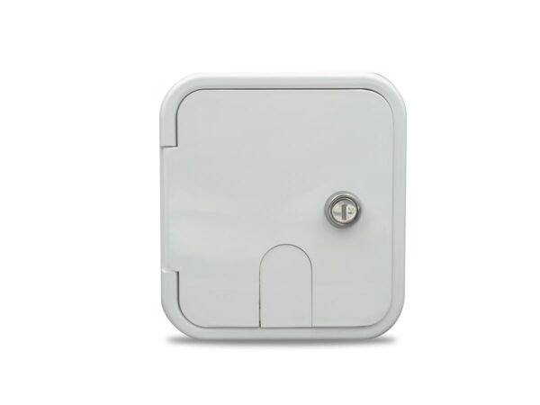 B&B Molders Fresh Water Inlet with Lock Polar White (Recessed Mount, 2-3/4 Inch depth)