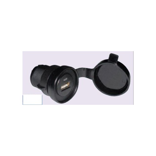 Valterra Power Port Socket Black, 2 Outlets, LED Indicator, Quick-Nut