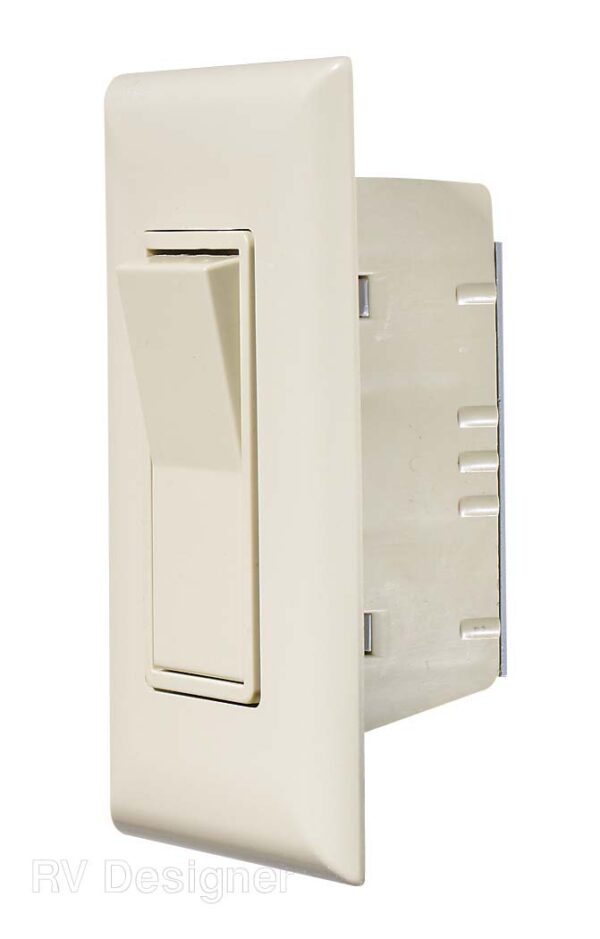 RV Designer Rocker Switch, Ivory, 15A