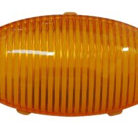 Valterra Oval Porch Light Lens, Amber Acrylic, Snap-On
