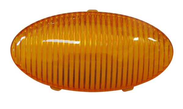 Valterra Oval Porch Light Lens, Amber Acrylic, Snap-On