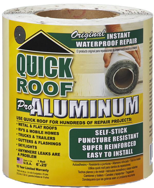 CoFair Quick Roof Repair Tape, Silver, 25 Feet x 6 Inch