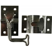 JR Products 90-Degree Door Catch, 4 Inch, Stainless Steel, Silver
