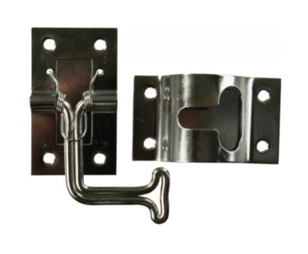 JR Products 90-Degree Door Catch, 4 Inch, Stainless Steel, Silver