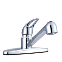 Dura Faucet 8 Inch 3-Hole Pull-Out Kitchen Faucet, Chrome