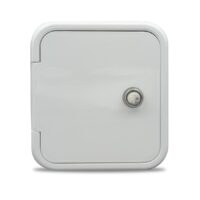 B&B Molders Fresh Water Inlet with Door, Recessed Mount, Polar White