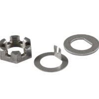 Lippert Trailer Spindle Nut, Slotted Hex with Washer
