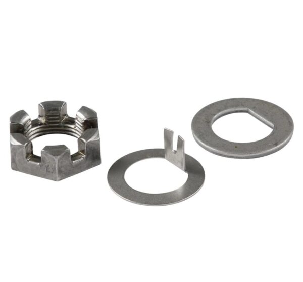 Lippert Trailer Spindle Nut, Slotted Hex with Washer