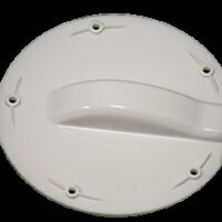 KING TV Cable Entry Plate, White, Dual Cable Capacity