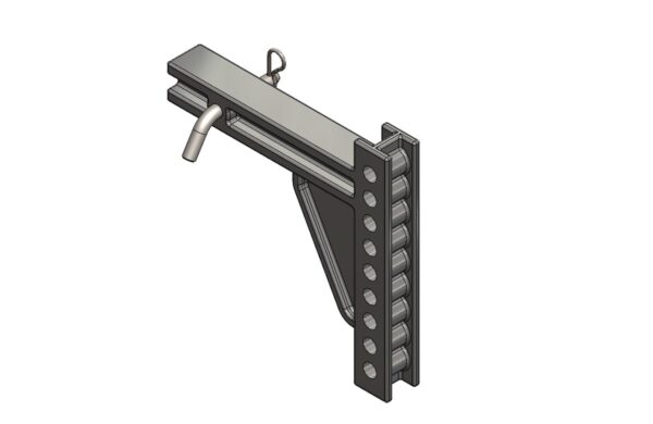 Blue Ox Weight Distribution Hitch Shank, 2 Inch, 10-1/2 Inch Rise