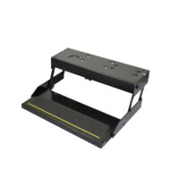 Lippert Kwikee Single Electric Entry Step, 24 in., Non-Slip Tread, Black