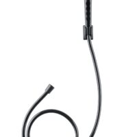 Dura Faucet Handheld Shower Head, 2 Inch, Black Matte, with Flexible Hose