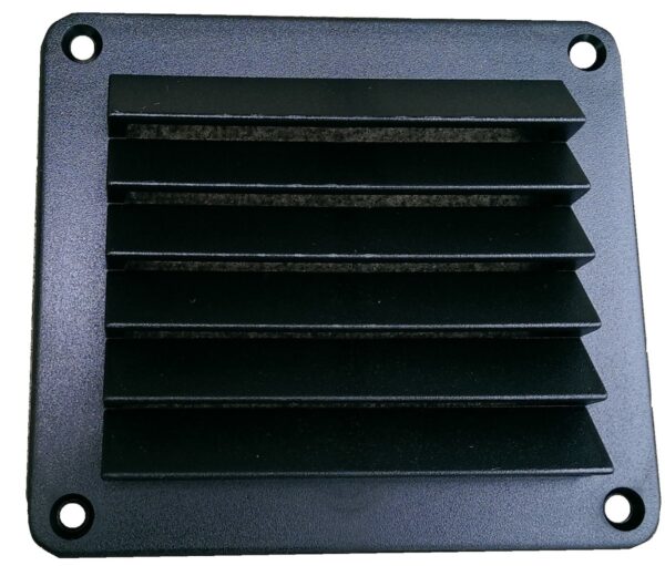 Heng's Square Wall Vent Black 5x5 with Mounting Hardware
