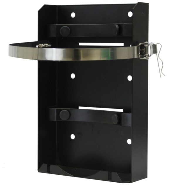 Flame King T-Rack Propane Tank Bracket, 10-Pound Capacity, Black